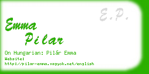 emma pilar business card